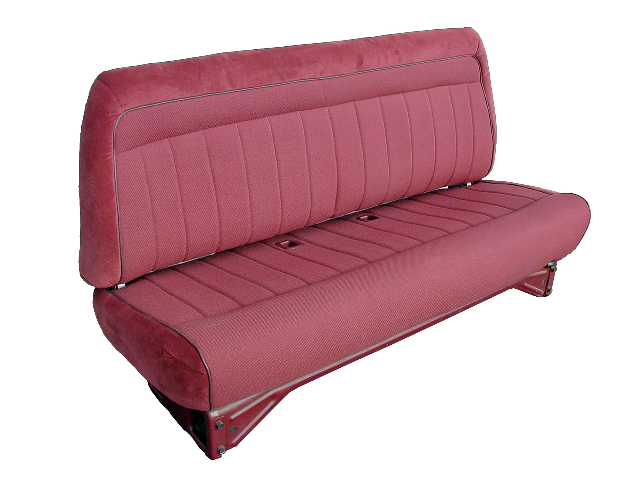 1993 Chevrolet K2500 Std Cab Pickup Seat Upholstery Bench w o Headrest Currant Cloth Burgundy Velour Online Store Car Truck Interior Carpet